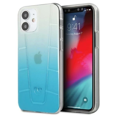 Etui ochronne Mercedes MEHCP12SCLGBL do Apple iPhone 12 Mini 5,4" niebieski/blue hardcase Transparent Line