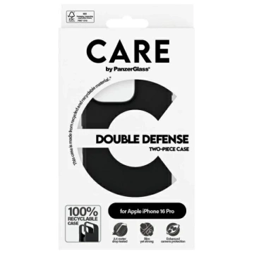 Etui do iPhone 16 Pro CARE von PanzerGlass Double Defense Black