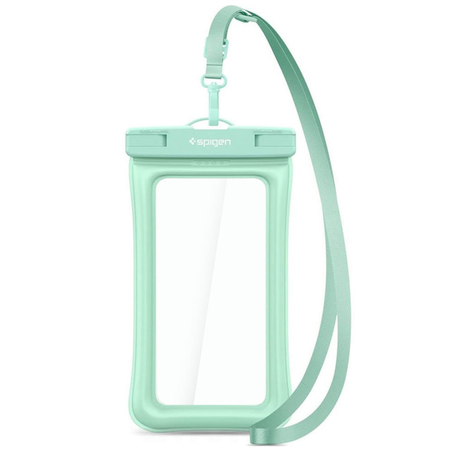 Etui wodoszczelne na telefon 6,9" uniwersalne Spigen A610 Universal Waterproof float case przezroczysto-miętowe