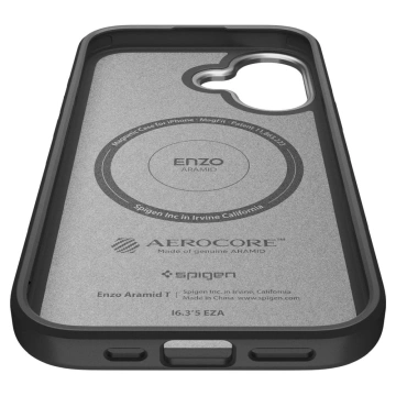 Etui do iPhone 17 Spigen Enzo Aramid ”T” Mag MagSafe Black/Silver