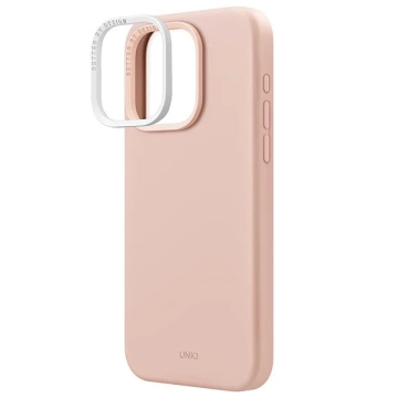 UNIQ Lino Hue Hülle für iPhone 15 Pro Max 6,7" Magclick Charging Pink/Blush Pink