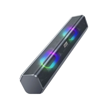 Głośnik Bluetooth HOCO BS49 Szary 2×5W LED RGB AUX USB 2,5h