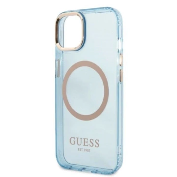 Etui Guess GUHMP13MHTCMB für iPhone 13 6,1" Hartschale Gold Outline Translucent MagSafe