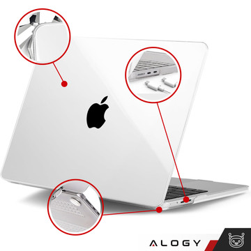 Hülle für MacBook Air 15 M2 2023 A2941 Hülle Gehäusedeckel Klar Alogy Hard Cover Transparent