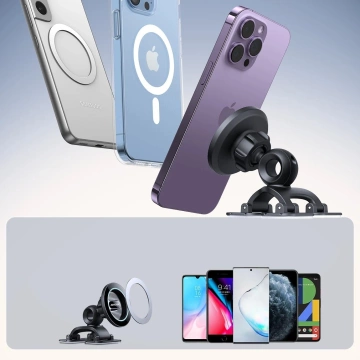 Joyroom JR-ZS366 magnetyczny uchwyt na deskę rozdzielczą z 360° obrotem – czarny