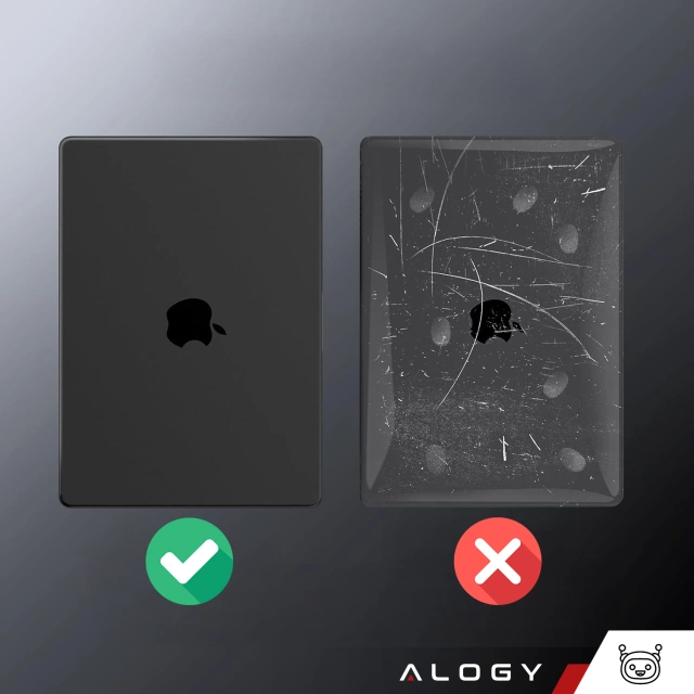 Etui ochronne do Apple Macbook Pro 14 - M1/M2/M3/M4 2021-2024 Alogy AirGuard™ Elastyczna obudowa bez odcisków palców Matowa Czerń