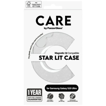 Etui für Samsung Galaxy S25 Ultra CARE von PanzerGlass Flagship Urban Combat StarLight White QI