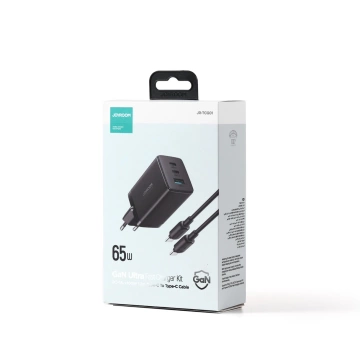 Joyroom TCG01 GaN 65W – szybka ładowarka 2× USB-C + USB-A + kabel 100W