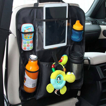 Autositz-Organizer, Auto-Reiseabdeckung, Schutzabdeckung, Schwarz, 2 x Kopfstützenhalter