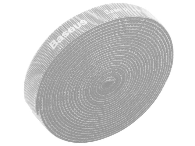 Baseus Klettband-Organizer Circle Velcro Strap 3m Grauer Kabelbinder