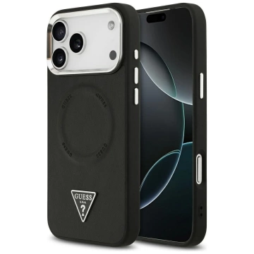 Etui Guess Triangle Logo MagSafe na iPhone 17 Pro - Czarny