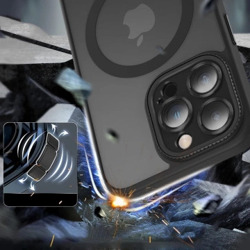Etui Magmat Cam Magsafe für Apple iPhone 15 Mattschwarz