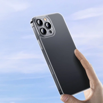 Baseus Mattglas Case Cover für iPhone 13 Pro Max Hardcover mit Gelrahmen transparent (arws000802)
