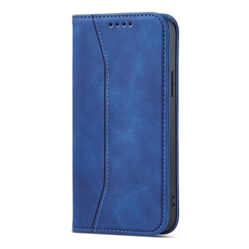 Magnet Fancy Case Case für iPhone 13 Pro Max Tasche Kartenetui Kartenhalter Blau