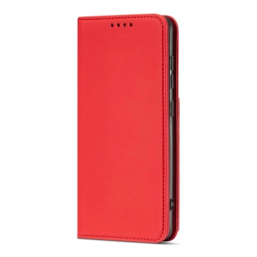 Magnet Kartenetui Hülle für Samsung Galaxy A12 5G Tasche Geldbörse Kartenhalter Rot