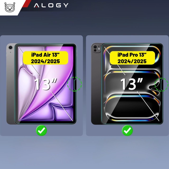 Szkło hartowane do Apple iPad Air 13” 1 / 2 / 2024-2025 / Pro 13 7 / 8 / 2024-2025 Alogy Screen Protector Pro+ 9H