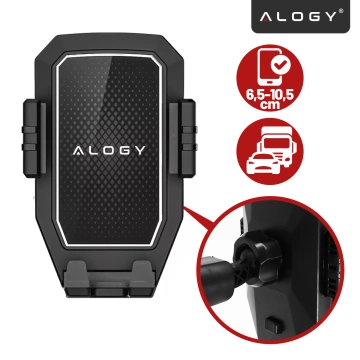 7,2-Zoll-Autotelefonhalter für LKW, Bus, LKW, Bagger, Auto, 43 cm lang, für das Cockpitfenster, Alogy, Schwarz