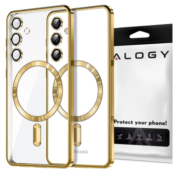 Samsung Galaxy S24 FE Alogy LuxeShield™️ Glamour Luxury Ring MagSafe Hülle mit Kameraabdeckung Gold