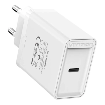 Vention FAIW0-EU USB-C 30W PD3.0 QC4.0 Wandladegerät Weiß