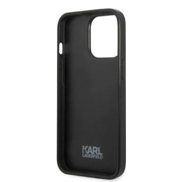 Handyschutzhülle Karl Lagerfeld KLHCP13LPMNIKPI für Apple iPhone 13 Pro / 13 6.1" Hardcase rot/rot Monogram Ikonik Patch