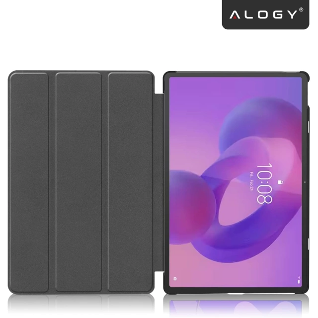 Etui do Lenovo IdeaTab Pro / Pro MT 12.7" TB-373, Ochronne z Klapką i Miejscem na Rysik, Składana Okładka Bumper, Alogy BookGuard™ – Szare