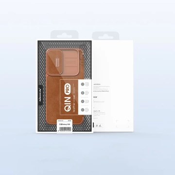 Nillkin Qin Leather Pro Case Case für Samsung Galaxy S22 Kameraschutz Holster Cover Flip Cover Schwarz