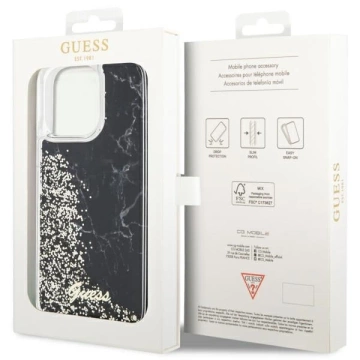 Etui Guess GUHCP14XLCSGSGK für iPhone 14 Pro Max 6,7" Hardcase Liquid Glitter Marble