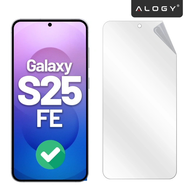 Folia hydrożelowa do Samsung Galaxy S25 FE – elastyczna ochrona ekranu, samoregeneracja, pełne dopasowanie i wysoka przejrzystość – Alogy Hydrogel Film™