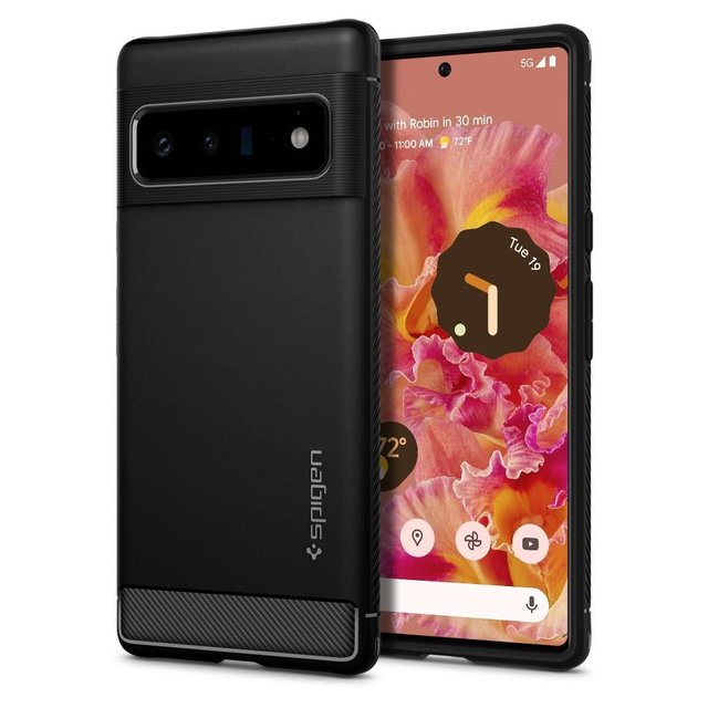 Spigen Rugged Armor Hülle für Google Pixel 6 Pro Mattschwarz