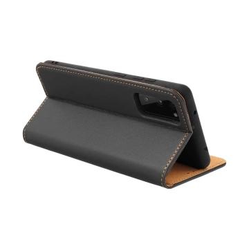 Smart Pro Book Case für Samsung S25 Edge Leder Schwarz