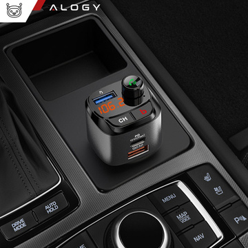 Alogy Car FM Transmitter USB QC 3.0 Ladegerät USB-C PD Bluetooth MP3-Player
