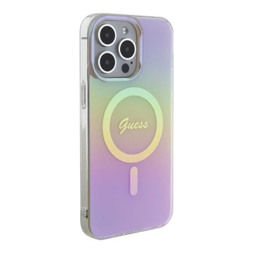 Etui Guess GUHMP15XHITSP do iPhone 15 Pro Max 6.7" różowy/pink hardcase IML Iridescent MagSafe