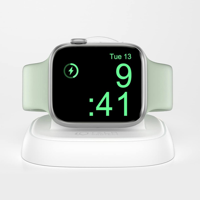 Ładowarka indukcyjna do Apple Watch Podstawka z ładowaniem bezprzewodowym Qi Wireless Charger Biała