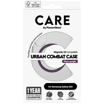 Etui do Samsung Galaxy S25 CARE von PanzerGlass Flagship Case Plum Purple