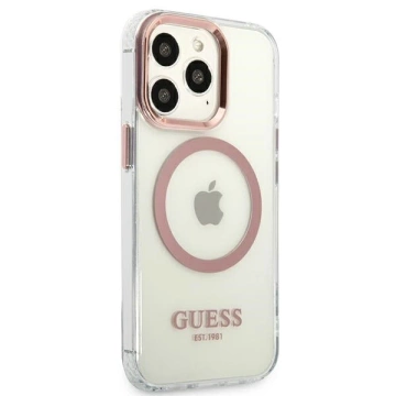 „Etui Guess GUHMP13LHTRMP für iPhone 13 Pro / 13 6,1\“ Hartschale Metal Outline Magsafe“