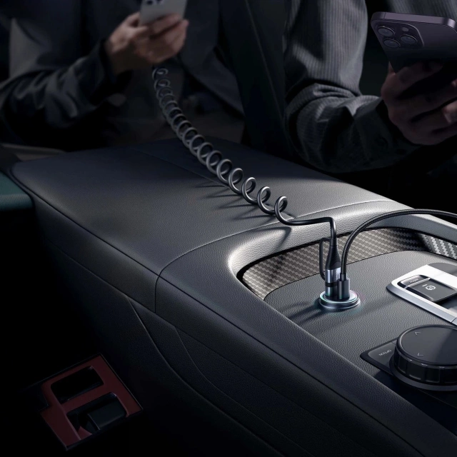 Mini ładowarka samochodowa Joyroom JR-CCN04 60 W USB-A & USB-C – czarna