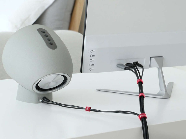 Taśma rzep Baseus organizer opaska do kabli Circle Velcro Strap 3m Czerwona