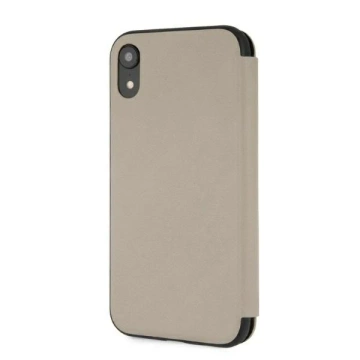 Etui ochronne na telefon BMW BMFLBKI61LLST do Apple iPhone Xr book beżowy/taupe Logo Imprint