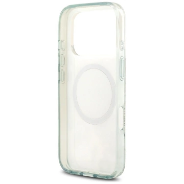 Etui Guess IML Flower & Tonal Circle MagSafe na iPhone 17 Pro Max - Zielone