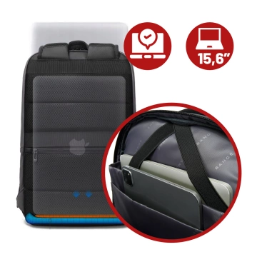 Bange 26L wasserdichter Rucksack für Laptops bis 15,6 Zoll – Geräumig und komfortabel, robust und atmungsaktiv, ideal für Stadt und Reisen, Arbeit und Flugreisen, Unisex – Grau