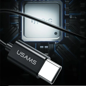 USAMS Stereo Kopfhörer EP-43 Metall USB-C schwarz/schwarz HSEP4301