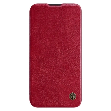 Etui Nillkin Qin Leather Pro Case etui do Samsung Galaxy S23+ pokrowiec z klapką osłona na aparat czerwone