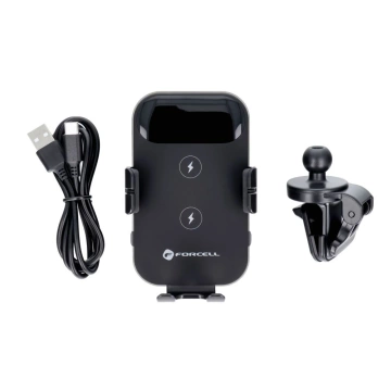 Uchwyt samochodowy Forcell HS4 15W Qi do kratki z automatyczny