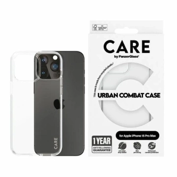 iPhone 15 Pro Max CARE by PanzerGlass Urban Combat Case Transparent