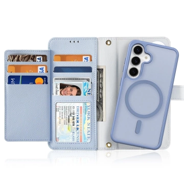 Samsung Galaxy S25 Dux Ducis Lava Lederhülle Blau