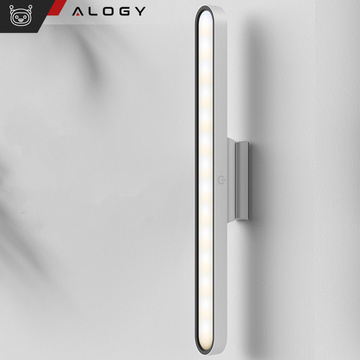Lampe Alogy Magnetische LED-Leuchte, magnetische Unterschrank-LED-Streifenlampe, Möbelbeleuchtung an der Wand mit Magnet für die Küche, Zimmer, Garderobe, Weiß