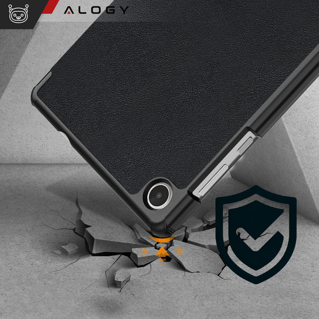 Etui do Lenovo Tab M8 4gen TB300XU TB300FU Book Cover Case obudowa futerał Alogy Czarne + Szkło