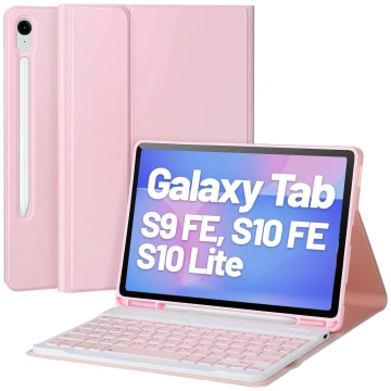 Etui z klawiaturą z miejscem na rysik do Samsung Galaxy Tab S10 FE / S10 Lite / S9 FE 10.9" Alogy Keyboard Case Różowe