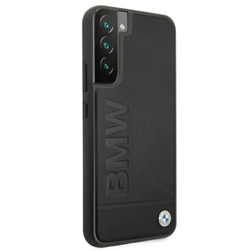 BMW BMHCS22MSLLBK Hülle für Galaxy S22 S906 Hardcase Signatur Logo Aufdruck schwarz/schwarz