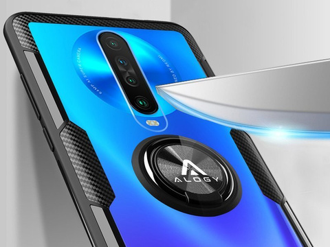 Etui Alogy Ring Holder Clear Armor do Xiaomi Redmi K30/ Poco X2 czarne